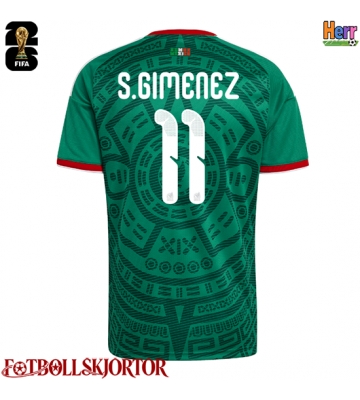 Mexiko Santiago Gimenez #11 Hemmatröja VM 2026 Kortärmad